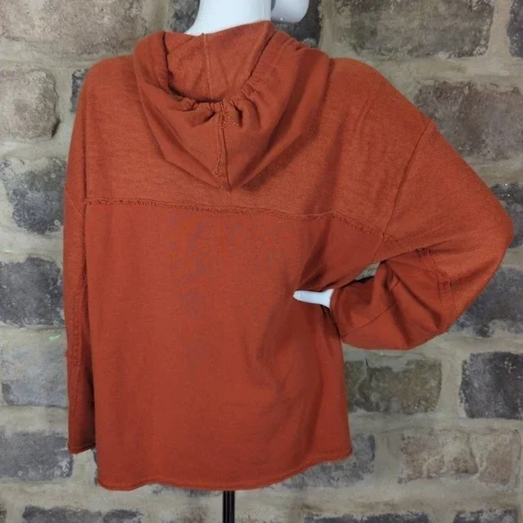 URBAN Outfitters Fletcher Sweatshirt Oversized Hoodie Woman's Size Small Orange - Picture 4 of 10